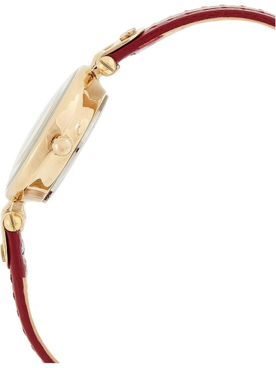 Anne Klein Women\'s Gold Red Leather Strap Fashion Analog Japanese Quartz Watch main image 4